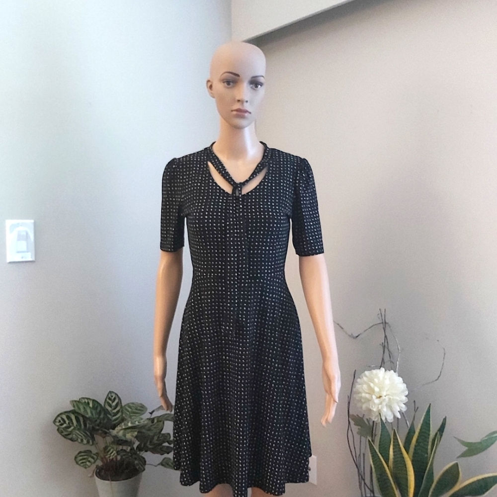 Gilli USA black dotted short sleeves dress retro vintage y2k
